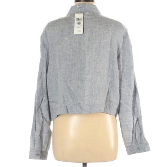 NWT Eileen Fisher classic collar linen jacket sz M - Picture 6 of 7